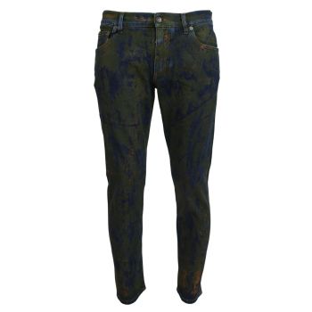 New Dolce & Gabbana Skinny Denim Pants with Logo Details 44 IT Men