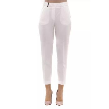 Regular Waist Trousers with Elastic Band 40 IT Women