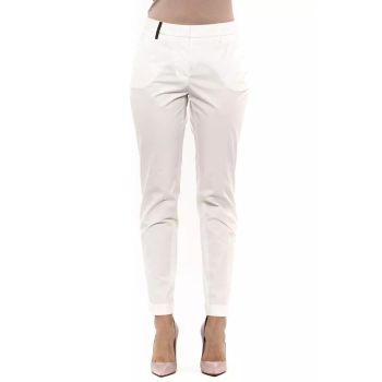 Cotton High Waist Trousers with Four Pockets 42 IT Women