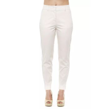 High Waist Trousers with Pockets and Zipper Closure 42 IT Women