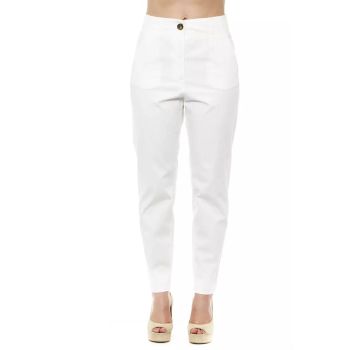 Regular Waist Trousers with Front and Back Pockets 42 IT Women