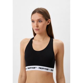 Philipp Plein Black Thong - Elastic Logo Detail (2-Pack) XL Women