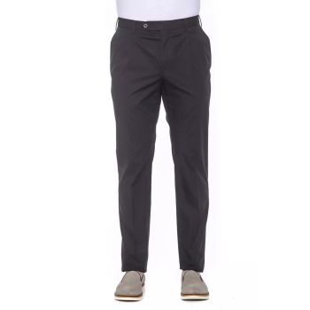 Pleated Front Trousers with Overlapping Closure 54 IT Men