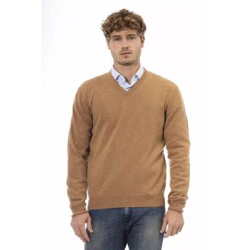 Sergio Tacchini Men's Beige Wool Sweater - L