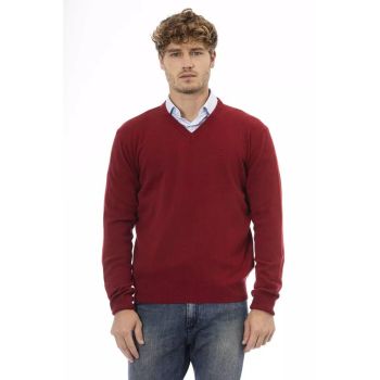 Sergio Tacchini Men's Red Wool Sweater - L