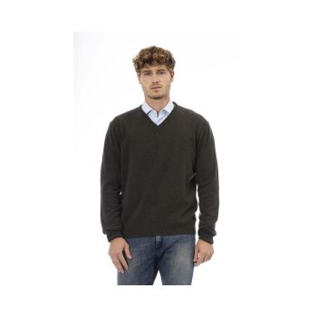 Sergio Tacchini Men's Green Wool Sweater - L