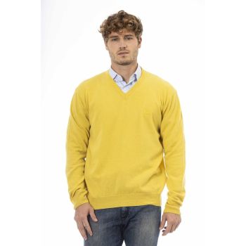 Sergio Tacchini Men's Yellow Wool Sweater - L