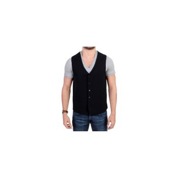 Casual Vest in Black Wool Blend by Costume National CNC 48 IT Men