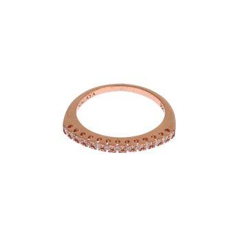 NIALAYA 18K Gold Plated Ring with Clear CZ Crystals 50 EU Women