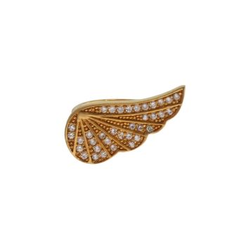 Gold Plated Sterling Silver CZ Ring 50 EU Women