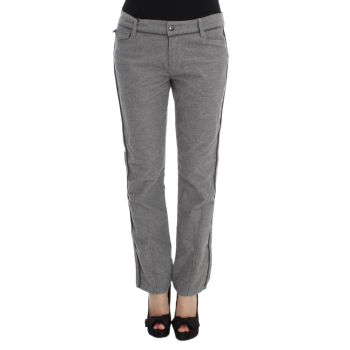 New Authentic Ermanno Scervino Gray Casual Pants 46 IT Women