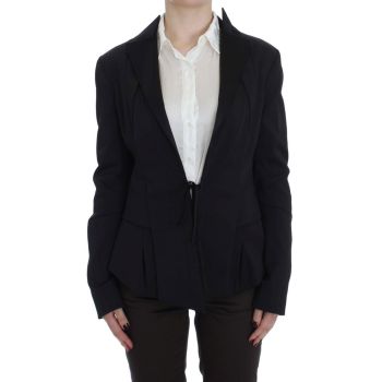 EXTE Black Stretch Blazer Jacket 42 IT Women