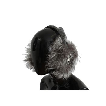 Dolce & Gabbana Crystal Fox Fur Earmuffs One Size Women