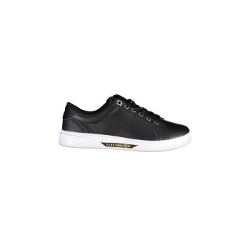 Tommy Hilfiger Women's Black Polyester Sneaker - 39 EU