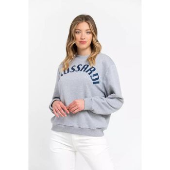 Oversized Round-neck Sweatshirt with Maxi Lettering M Women