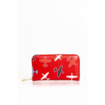 Trussardi Women's Red Leather Wallet - One Size