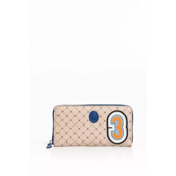 Trussardi Zip Wallet with 70s Print and Numeric Patch One Size Men