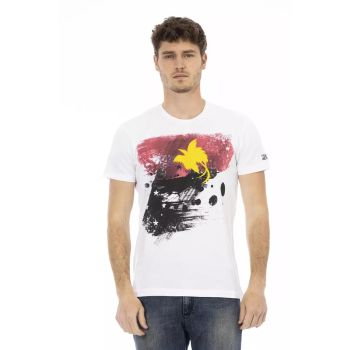 Printed Short Sleeve T-shirt with Round Neck 3XL Men