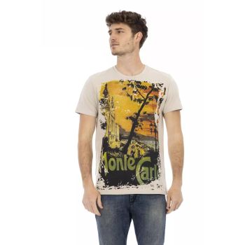 Short Sleeve T-shirt with Round Neck - Front Print 2XL Men