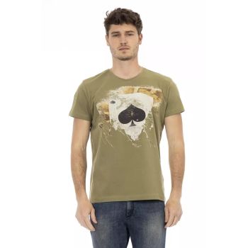 Printed Short Sleeve Round Neck T-shirt L Men