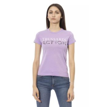 Trussardi Action Women's Purple Cotton Tops & T-Shirt - L