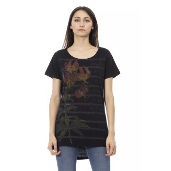 Front Print Short Sleeve T-shirt M Women