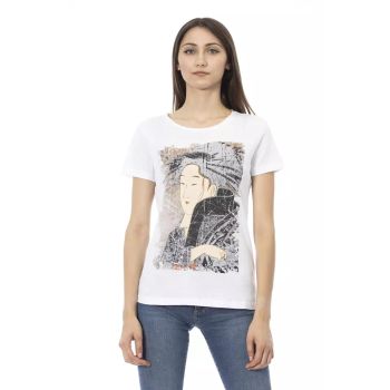 Front Print Short Sleeve T-shirt S Women