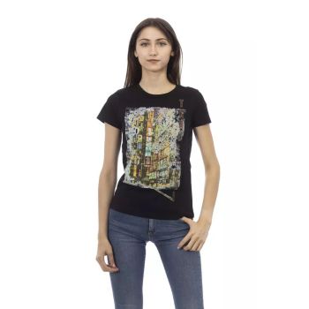 Trussardi Action Women's Black Cotton Tops & T-Shirt - M