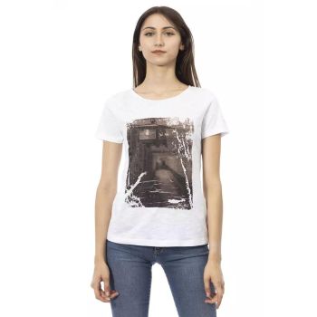 Trussardi Action Women's White Cotton Tops & T-Shirt - L