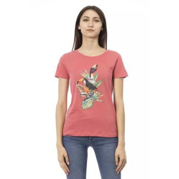 Trussardi Action Women's Pink Cotton Tops & T-Shirt - L