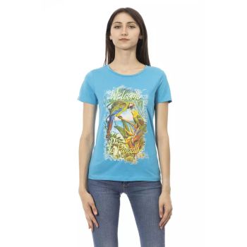 Trussardi Action Women's Light Blue Cotton Tops & T-Shirt - L