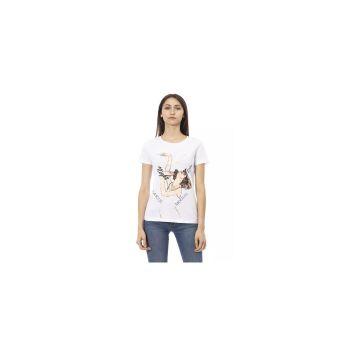 Printed Round Neck Short Sleeve T-Shirt S Women