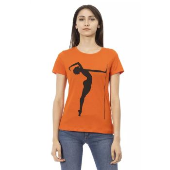 Trussardi Action Women's Orange Cotton Tops & T-Shirt - M