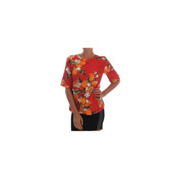 Crystal Embellished Blossom Print Blouse 38 IT Women