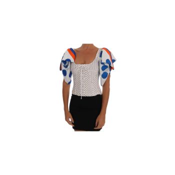 Dolce & Gabbana Polka Dot Bustier Blouse 38 IT Women