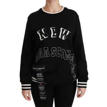 Gorgeous Dolce & Gabbana Crew Neck Pullover Sweater with Sequins and Embroidery 42 IT Women