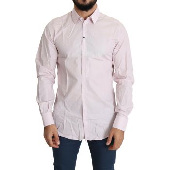 100% Authentic Dolce & Gabbana Light Pink Dress Shirt 41 IT Men