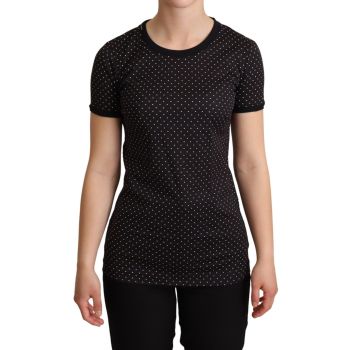 Black Polka Dot Crewneck T-shirt by Dolce & Gabbana 38 IT Women