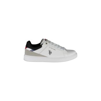 US POLO ASSN Men's White Polyester Sneaker - 41 EU