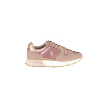 US POLO ASSN Women's Pink Polyester Sneaker - 39 EU