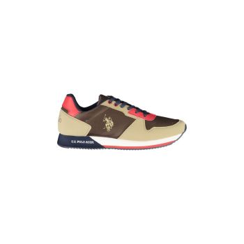 US POLO ASSN Men's Brown Polyester Sneaker - 40 EU