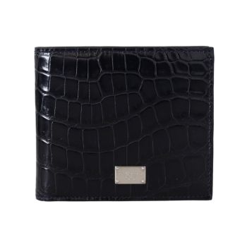 Dolce & Gabbana Crocodile Leather Bifold Wallet One Size Men