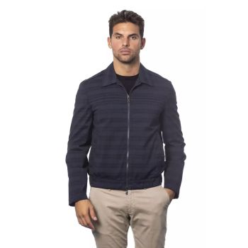 Leather Bomber Jacket with Ribbed Detailing 52 IT Men