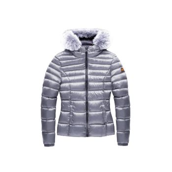 Refrigiwear Padded Down Jacket with Fur Hood and Zip Closure 40 IT Women