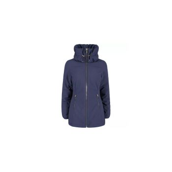 Technical Fabric Down Jacket with High Collar and Zip Closure L Women