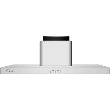 Empava 90cm Wall Mount Range Hood with Push Button Controls - Ducted Exhaust Kitchen Vent - 3 Speed Fan - Permanent Filter - LEDs Light in Stainless Steel