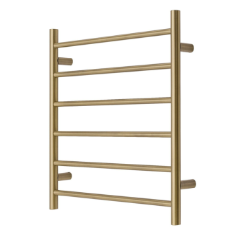 Premium Brushed Gold Towel Rack - 6 Bars, Round Design, AU Standard, 650x620mm Wide