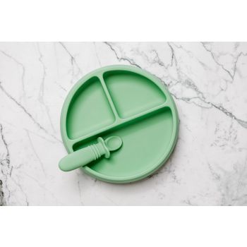 Suckie Scoop Divided Plate  - Mint Crisp