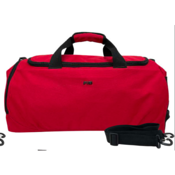 48 Litre FIB Sports Duffle Bag Duffel Gym Canvas Travel Foldable - Red