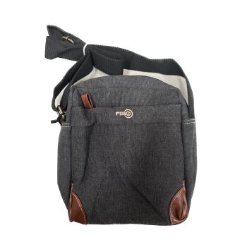 FIB Explorer Canvas Cross Body Travel Bag - Black